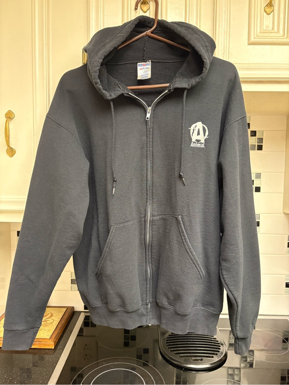 Animal Black Zip-Up Men’s Hoodie.